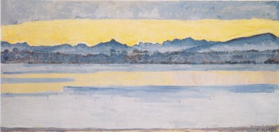 Lake Geneva with Mont-Blanc at Dawn by Ferdinand Hodler